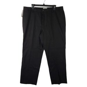 Dockers Signature Khaki Mens W38 L30 Classic Fit Black Stretch Pants Career New‎